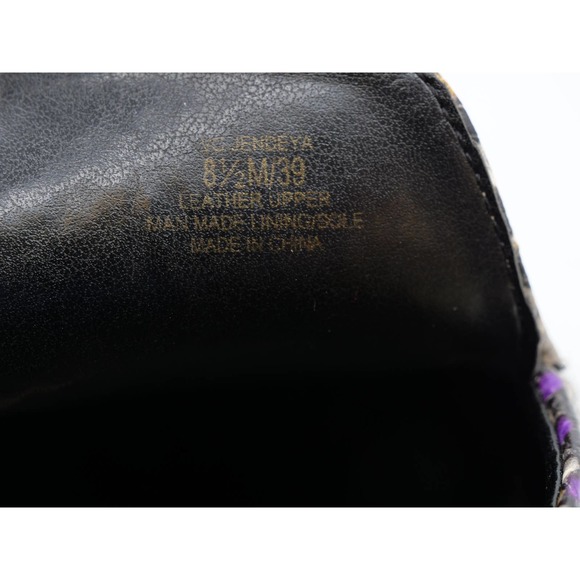 Vince Camuto Loafers Womens 8.5 Jendeya Gray Snake Print Leather Apron Toe Shoes - Picture 9 of 11